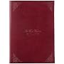 Burgundy Faux Leather Wine Journal, Steamed Off Label Area, Embossed, 7x10"
