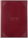 Burgundy Faux Leather Wine Journal, Steamed Off Label Area, Embossed, 7x10"