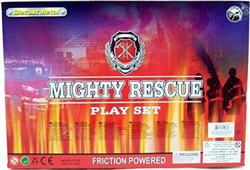 Mighty Rescue Play Set 15 pieces of Diecast and plastc fire fighting equipment