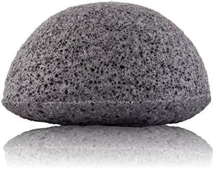 ESCENTO Konjac Face Wash Sponge - Soft exfoliating and Cleaning experience - Original and Bamboo Charcoal - DRY VARIANT - Skincare Essential (Bamboo Charcoal Black)