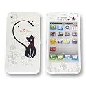 【iPhone4S/4用】かわいいiPhone4sケース・かわいいネコのフルカバーケース（赤）(Type12)【液晶保護フィルム付き】