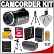 Bell & Howell DV1200HD 1080p High Definition ZoomTouch Digital Video Camcorder w/ Case (Black) with 8GB Card + Battery + Charger + Accessory Kit