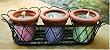Metal Wire Rack with 3 Mini Planter Pots or Candle Holders