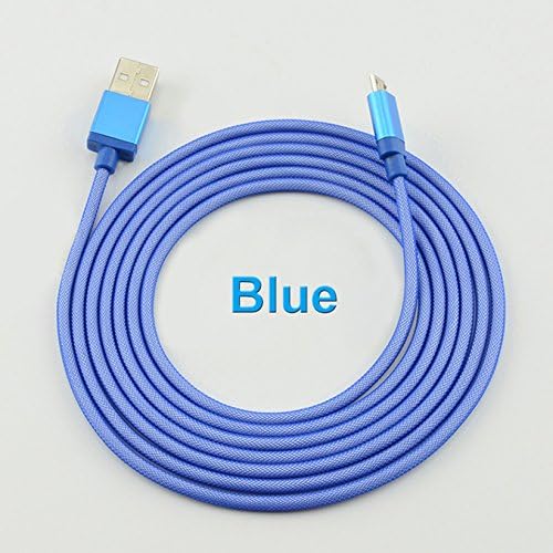 Gista Lightning Micro Cable USB Charger Data Sync for Samsung Galaxy S4 HTC Android (Blue, 6.6 Feet)