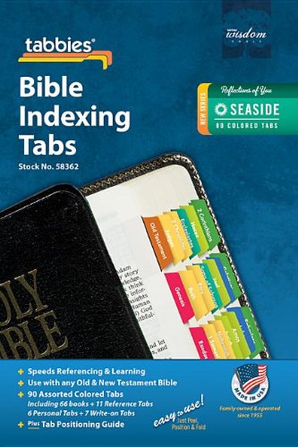 Tabbies Bible Indexing Tabs Standard Old and New Testament Seaside Colors (Reflections of You)