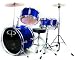 Musical Instruments : GP50 3-Piece Junior Children's/Kids Drum Set with Sticks - Metallic Midnite Blue