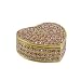 Bedazzled Heart Trinket Jewelry Box Pink Crystals Sparkling 2