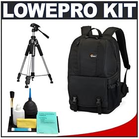 Lowepro Fastpack 250 Backpack Camera Case (Black) + Tripod + Accessory Kit for Canon Rebel... by Lowepro