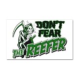 38.5 x24.5 Wall Vinyl Sticker Marijuana Don't Fear The Reefer Grim Reaper