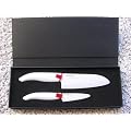 Kyocera White Handled Ceramic Santoku & Paring Knife Set