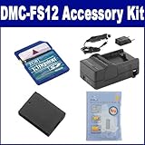 Panasonic Lumix DMC-FS12 Digital Camera Accessory Kit includes: ZELCKSG Car ....