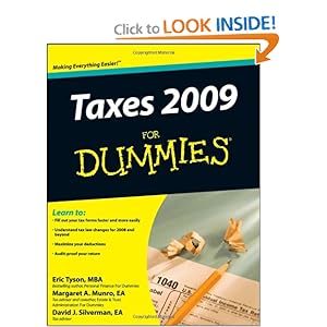 Taxes 2009 For Dummies (Taxes Taxes 2009 For Dummies (Taxes