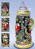 0.5 Liter Nutcracker Suite Ceramic German Beer Stein with Lid - Limited Edition