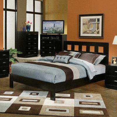 California King Platform Bed in Dark Espresso