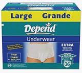Depend Pants Large - 36 each