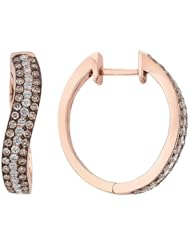 Champagne Diamond and Diamond Earrings 5/8ctw