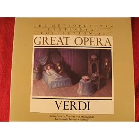 The metropolitan centennial collection of great opera; Verdi, Volume one 1; scenes from Aida; Rigoletto; Il Trovatore; Otello; Time Life 4x LP Boxed set with book; 1978