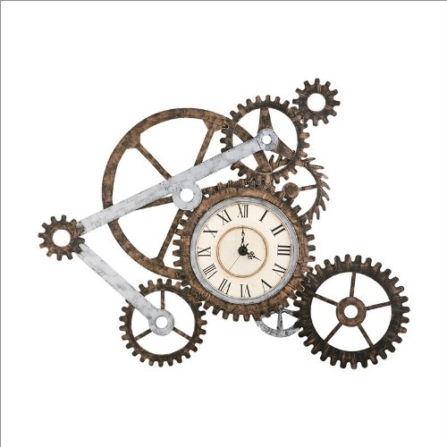 Southern Enterprises Industrial Wall Art with Clock
