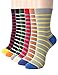 OSABASA Womens Fashion Cotton Crew Socks With Various Printing- 3 to 6 Pairs