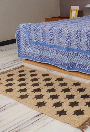 Imagen principal de Hecho a mano indio Diseñador Yoga Mat Alfombra de lana yute-Modern Tamaño Alfombra 64 x 28 pulgadas