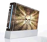 Laughing Skull Decorative Protector Skin Decal Sticker for Nintendo Wii Con ....