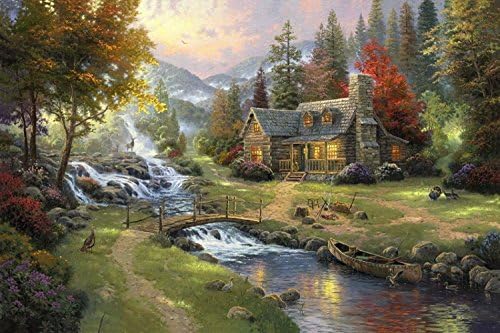 printed thomas kinkade landscape oil painting on canvas wall art prints picture for living room home decorations -466856
