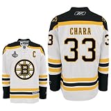 CHARA #33 Boston Bruins Reebok Premier Road NHL Hockey Jersey w/ 2011 Stanley Cup Patch (NHLPA Certified Custom Sewn Authentic Twill)