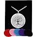 AromaRain Tree of Life Essential Oil Diffuser Necklace - Premium 316L Surgical Stainless Steel with Chain and 5 Pads for Aromatherapy