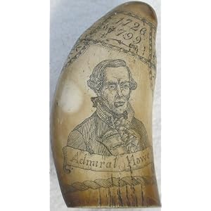 Admiral Howe Brunswick Sailing Ship Scrimshaw Whale Tooth Replica