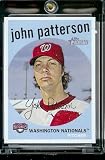 2008 Topps Heritage # 59 John Patterson / Washington Nationals / MLB Baseball Trading Card in a Protective Screw Down Display Case