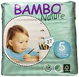 Bambo Nature Premium Baby Diapers, Junior, Size 5, 54 Count (5703538254178)