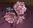 Holiday Duct Tape Flowers - Red and White Stripe Roses