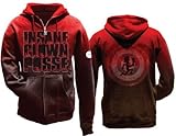 IMAGE OF Insane Clown Posse - Logo W/Hatchet Fashion Fleece Guys Hoodie In Red, Size: Medium, Color: Red Dip