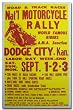 1956 Dodge City Motorcycle Racing Poster Print