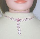 J233, Very Fine Simulated Saphire and Quartz Necklace with Matching Ear Rings for Women and Teens