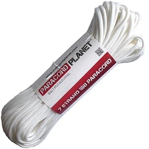 Paracord Planet 100' 550lb Type III White Paracord
