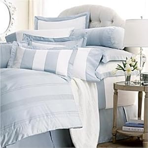 Charisma Tuxedo Stripe 380T Queen Duvet Cover Delphinium