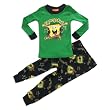 Sponge Bob by Nickelodeon - Toddler Boys Long Sleeve SpongeBob Pajamas, Green, Navy