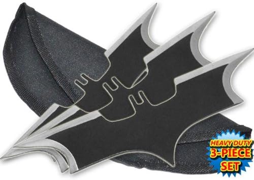 A-TK-080-3 7.75 Inch Bat Throwing Knives w/ 3v1xPuk7Id Case UUZZ1Q (Set of 3) folding knife edge sharp steel ytkbio tikos567 bgf 3 Bat Man shaped throwing knives each measures 7.75 Inches long and weighs 4.8 oz X8ojFJNL in black color w/ silver ends. Comes in a carrying case. Great 2G41mvu selling item !!!