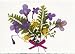 Floral Flower Blank Greeting Card or Note Card - Asters and Fern