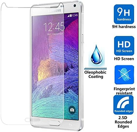 Samsung Galaxy Note 4 Screen Protector, Crystal Armor 0.33mm Tempered Glass Crystal Clear | Slim | Anti Finger Print | Scratch Proof and Light weight Screen Protector For Samsung Galaxy Note 4