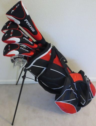 Mens Full Golf Set Driver, 3, 5, 7 Fairway Woods, Hybrid Club, Irons, Putter & Deluxe Stand Bag Golf Equipment