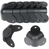 Reliable Hardware Company RH-1510TB-8-A Set of 8 3-Leg Amp / Cabinet Corner, Textured Black Powder Coat