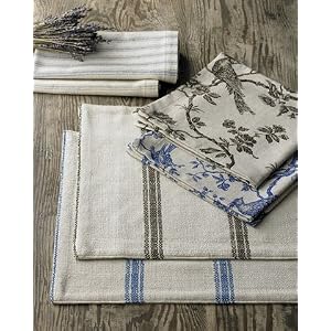 French Laundry Home Four TickingStripe Napkins