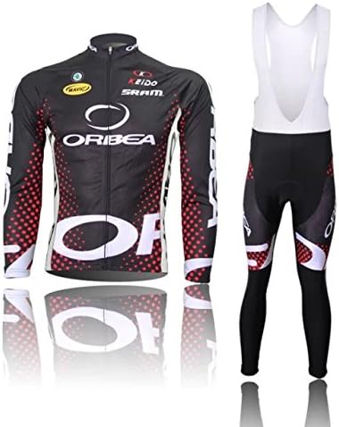 2014 Black-red SRAM ORBEA Cycling Jersey Set Long Sleeve Jersey Tenacious Life/perspiration Breathable by Isabelle's Store