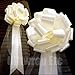 Large Ivory Wedding Pull Bows with Long Tulle Tails - 9