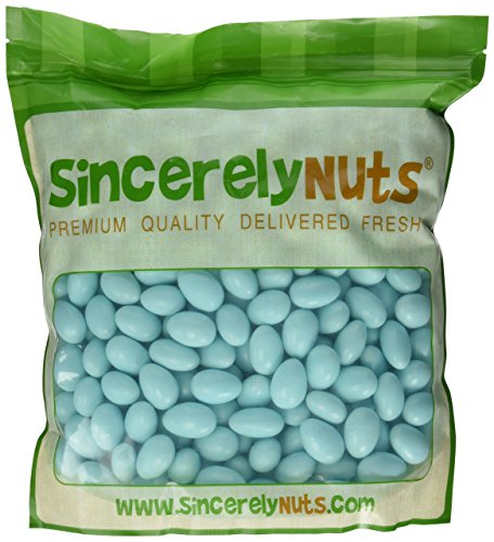 Sincerely Nuts Blue Jordan Almonds - Five (5) Lb. Bag - Deliciously Sweet with Nutty Crunch - Nutritious Protein & Fiber Filled Snack- Kosher Certified & Freshness Sealed