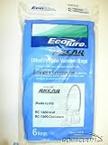 Riccar 1500. 1700, 1800, Pristine, Starbright, Charisma Canister Filter Vacuum Bag Antimicrobal 6 pk. -