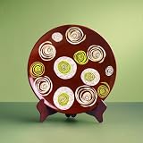 Eclections 2 Decorative Charger with Stand in Hand Painted Porcelain
