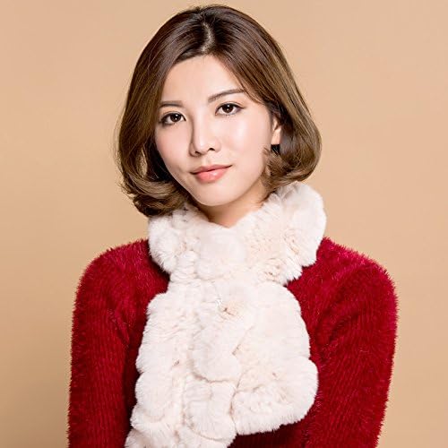 Mingxin real rabbit fur scarf warm falbala style neck shawl 20+ colors stole